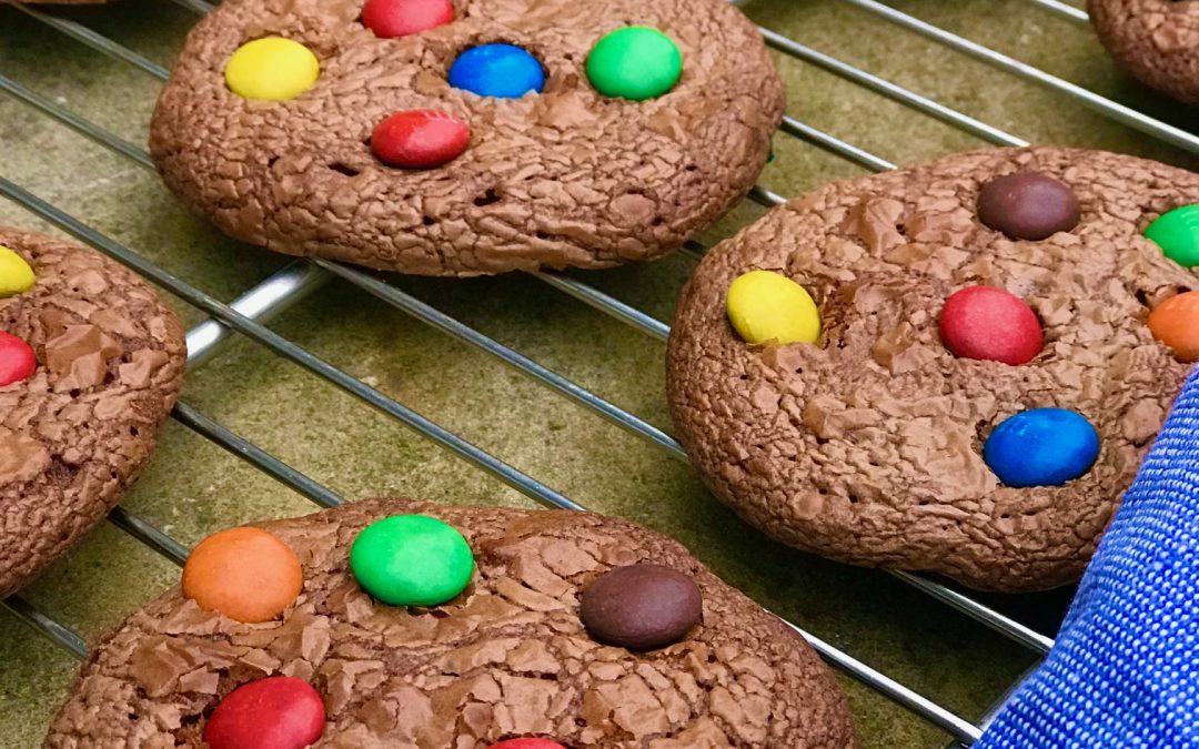 Cookies med m og m og nutella – fire ingredienser