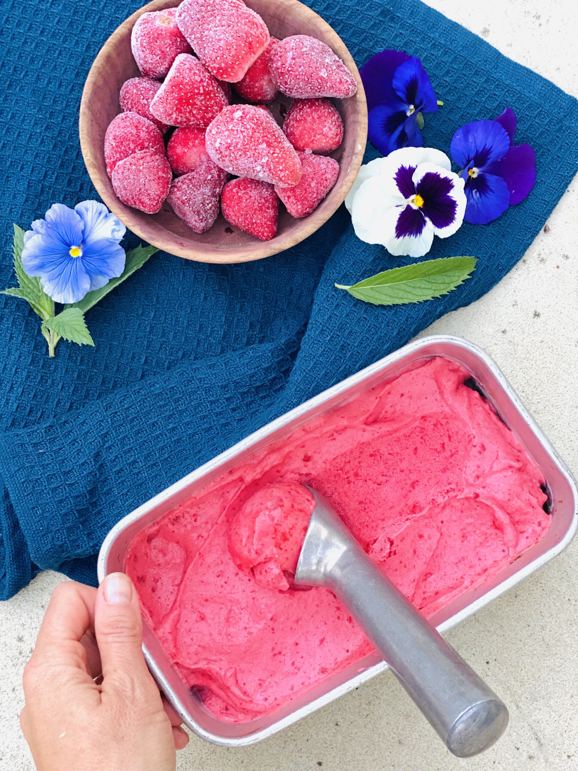 Jordbærsorbet - opskrift den bedste sorbet is uden ismaskine