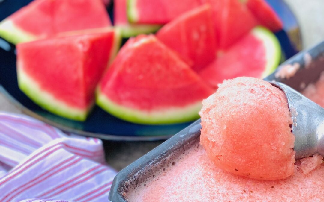 Vandmelon is – frisk melonsorbet