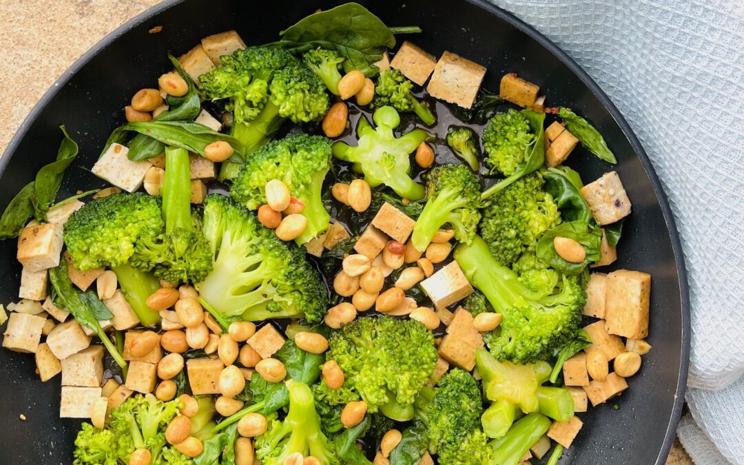 Stegt tofu med broccoli