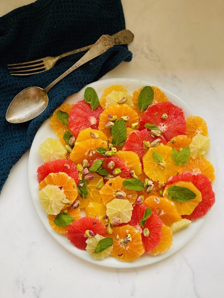 Salat med citrusfrugter
