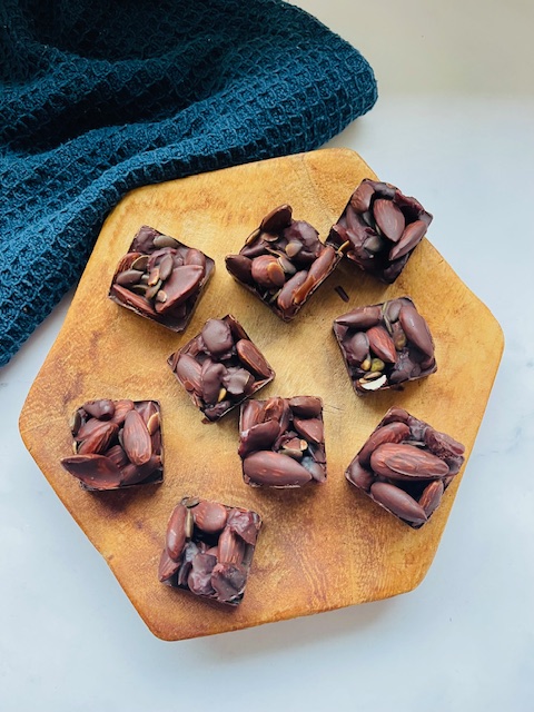 Nødder med chokolade