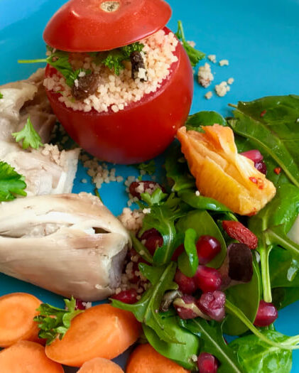 Fyldte tomater med couscous
