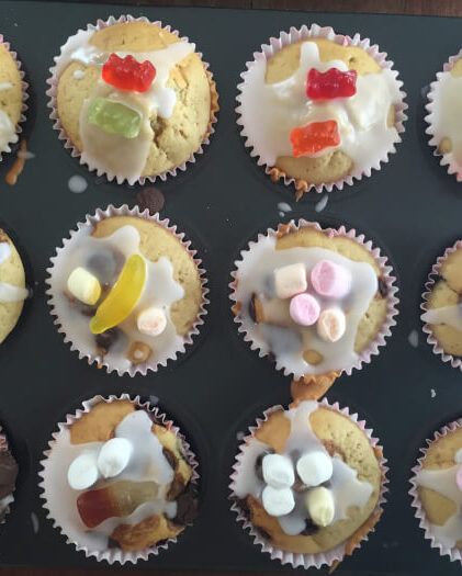 Luftige og søde muffins med chokolade
