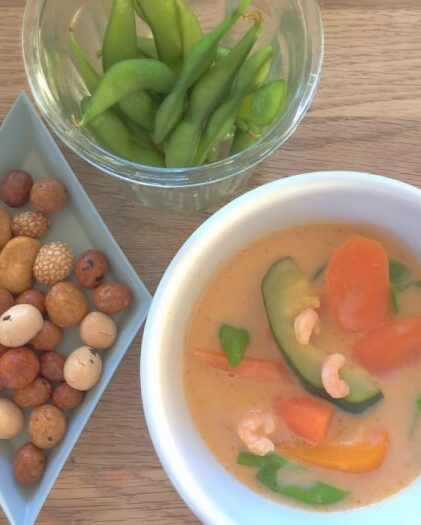 thaisuppe med rejer